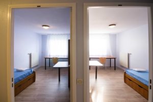 Chambres d'un logement double